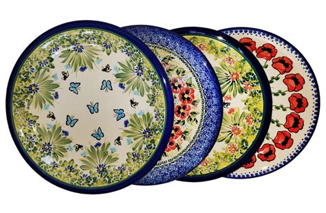polish pottery dinner plate sets